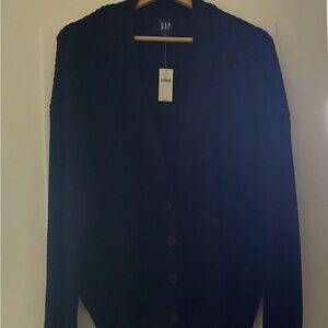 Cropped boyfriend sweater